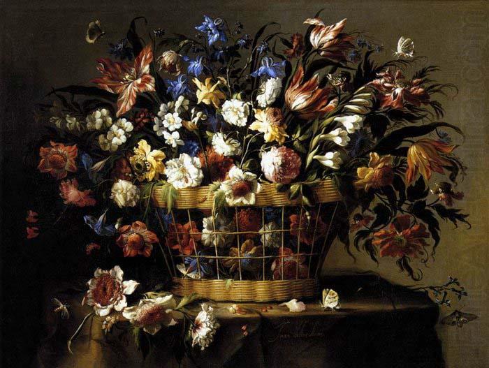 Arellano, Juan de Basket of Flowers c oil painting picture